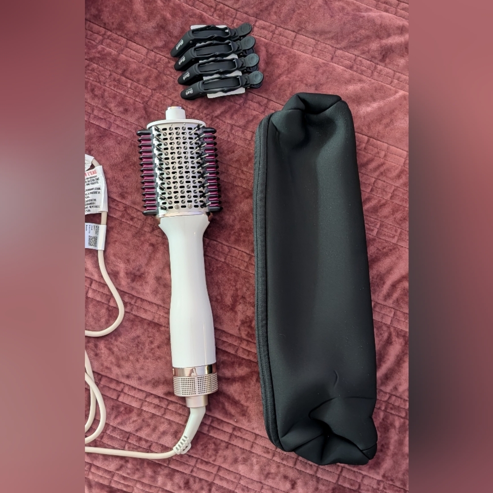 Shark HT202 SmoothStyle Heated Comb + Blow Dryer Brush, Dual Mode, All Hair Type